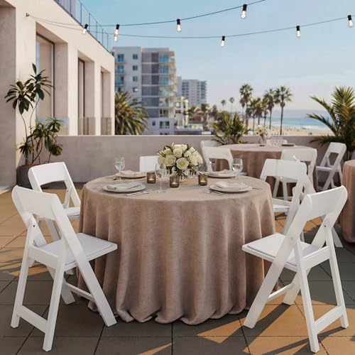 Flash Furniture Hercules Vinyl Indoor/Outdoor Folding Chair, White, 2-Pack - Image 6