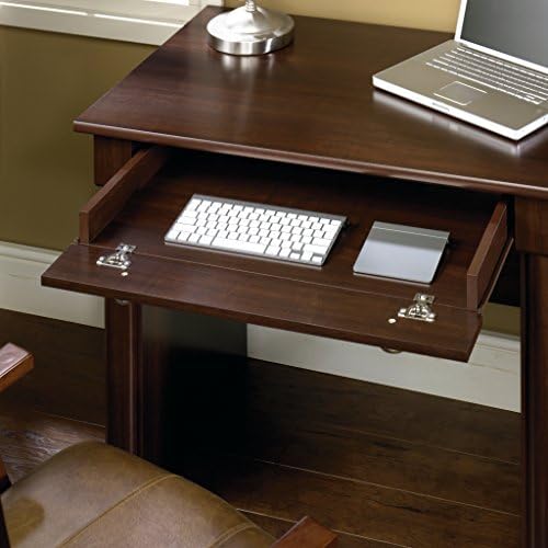 Sauder Palladia Computer Desk with Drawers, Home Office Desk with File Cabinet Storage Drawer, Cable Management, Keyboard Tray, in Select Cherry Finish - Image 6