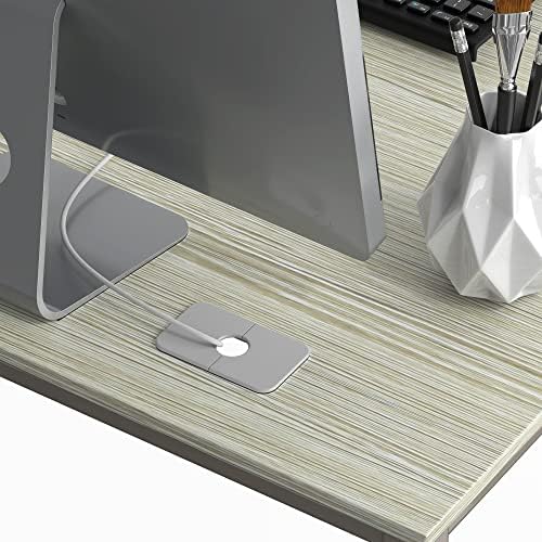 SHW Mission 55 x 60 L-Shape Home Office Computer Desk, Maple - Image 6