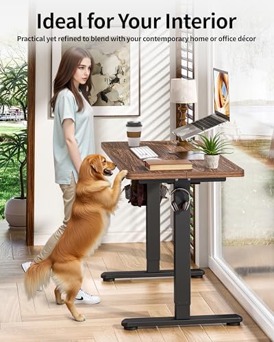 BIZUM Standing Desk Electric Adjustable Computer Desk-Stand up Desk Office Gaming Home Office Memory Desks 48x24 inches Wild Walnut - Image 6