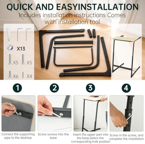 Walking Pad Desk Adjustable Height with Handlebar, 2-in-1 Desk Attachment, Stable Laptop Workstation for Home Office - Image 7