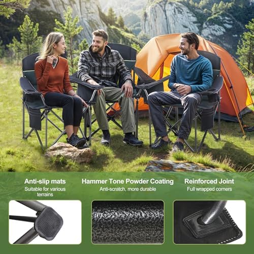 LET'S CAMP Oversized Folding Camping Chair Portable Outdoor Heavy Duty - Image 6