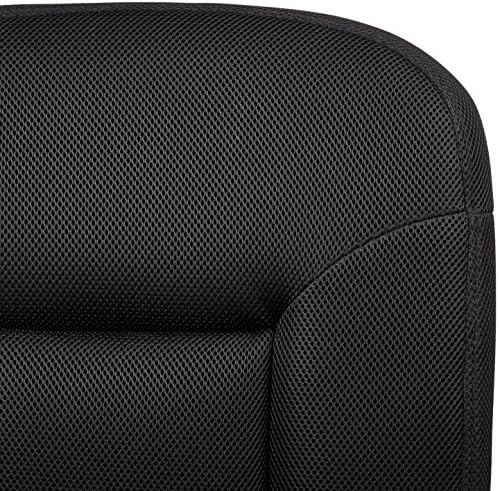 Amazon Basics Low-Back Armless Office Desk Chair with Back Support, Adjustable Height, 360 Degree Swivel, Fabric Upholstery, Rolling Wheels, Black - Image 5