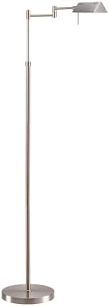 O'Bright Brook Adjustable Dimmable LED Pharmacy Floor Lamp, Brushed Nickel by OBright