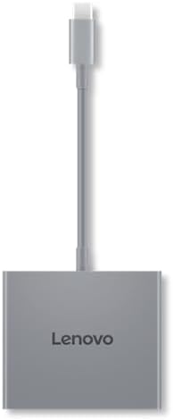 Lenovo USB-C 4 in 1 Travel Hub Block with Integrated Cable, 1x HDMI 4K @ 60Hz, 2X USB-A 3.2, 1x 3.5mm Combo, Luna Grey – Portable, Compact, High-Speed Connectivity Laptops PC Gaming Console Charging - Image 2