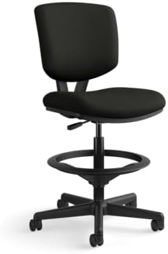 HON Volt Ergonomic Office Stool, Armless, Office Desk Computer Chair, Black by HON
