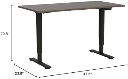 FLEXISPOT E6 3-Stage Dual Motor Electric Standing Desk 48 x 30 Sit Stand Up Desk, Holds 220 lbs, Adjustable Height w/Memory Presets, One-Piece Brown Wood Grain Desktop & Black Frame, Ships in 2 Boxes - Image 3