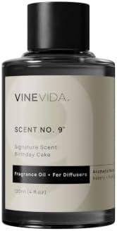 VINEVIDA [4 Fl Oz] Birthday Cake Fragrance Oil for Cold Air Diffusers, Essential Oils for Diffuser Oil Refill & Air Freshener Room Spray by VINEVIDA