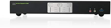 IOGEAR 2-Port Dual View DisplayPort KVMP Switch - 4K 60Hz - 2 DisplayPort In Per Channel - 2-Port USB 3.1 Hub 5Gbps - Keyboard Mouse Input - 7.1 HD Audio - Front Panel Selector - TAA Mac/Win - GCS1942 - Image 3