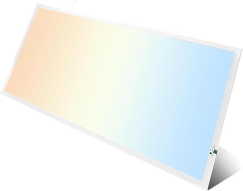 2x4 LED Flat Panel Light with Emergency Battery Backup, 50W 3000K/4000K/5000K, 0-10V Dimmable, 6500 Lumens, Backlit Drop Ceiling Panel, 100-277V, UL DLC Listed, Built-in Backup – 1 Pack by fliptoled