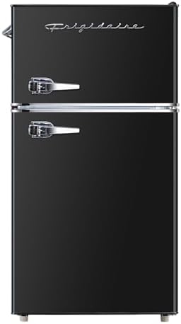Frigidaire Retro Mini Fridge with Freezer & Side Bottle Opener-Small 2 Door Refrigerator for Office Bar or College Dorm Room-3.2 Cu Ft – 19"" D x 20.5" W x 33.5" H (Onyx) by Unknown