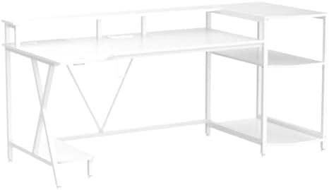 SEDETA Gaming Desk 70.8'' with LED Lights, Storage Shelves,Power Outlets - Image 4
