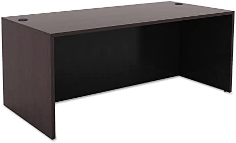 Alera Valencia Series Straight Front Desk Shell, 65" x 29.5" x 29.63", Espresso by Alera