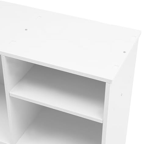 Desktop Bookshelf, PVC Desk Storage Hutch with 5 Shelves for Computer Desk, 3-Tier Desktop Display Organizer Rack for Office Home College Dorm (White, 2 Tire) - Image 6
