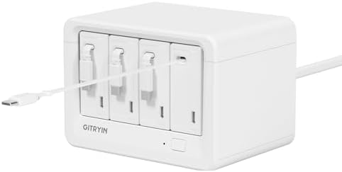 Gitryin 12-in-1 Desktop Charging Station, 260W USB Retractable GaN Charger by GITRYIN