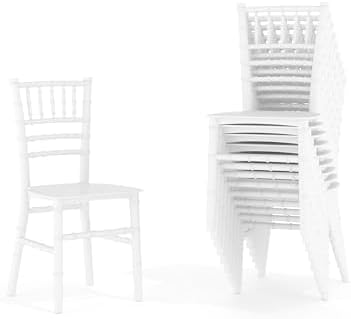 Flash Furniture Hercules Series Children's Resin Event Chairs, Commercial/Residential All Occasion Chairs for Kids, 330 lb. Static Weight Capacity, Set of 10, White by FlashFurniture