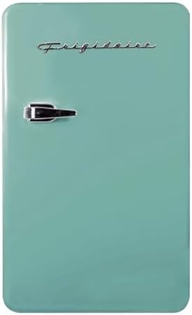 Frigidaire Retro Compact Refrigerator with Chiller, 3.2 cu ft Countertop Fridge, Built-In Bottle Opener, Rounded Corners, Premium, for Office, Bedroom, Dorm Room, Cabin, 18.5D x 20W x 31.5H (Mint) by Unknown