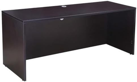 Boss Office Products Belarus Executive U-Shape Curved Bow Desk with Hutch and File Storage Pedestal, 71", Mocha - Image 4