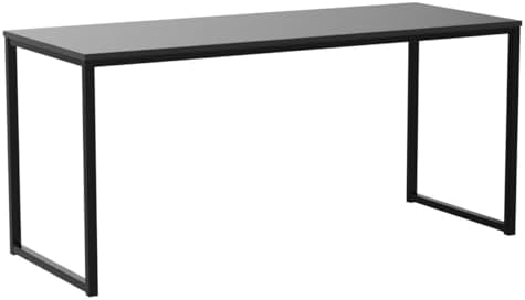 SHW Mission 55-Inch Home Office Computer Desk, Black - Image 5