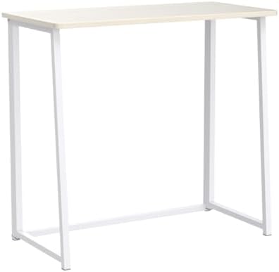 WOHOMO Folding Desk, 31.5" Foldable Computer Table for Small Spaces, Oak - Image 4