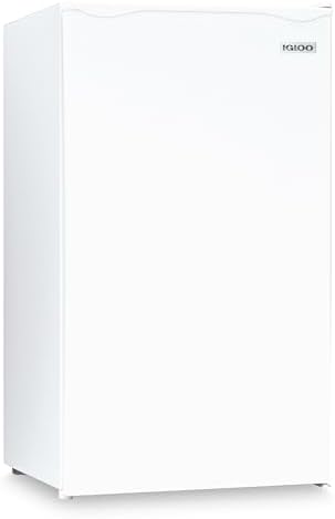 Igloo 3.2 Cu.Ft. Mini Fridge with Freezer - Single Door Compact Refrigerator with Glass Shelves for Homes, Dorms & Offices- Keep Snacks, Drinks & Frozen Foods Cool with Temperature Control Mini Fridge by Unknown