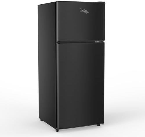Cucina Magica Mini Fridge with Freezer, 3.8 Cu.Ft Small Fridge, Dorm Fridge by CucinaMagica