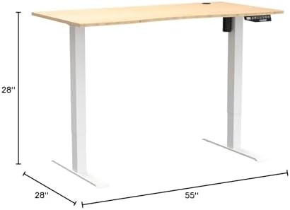 FLEXISPOT EN2 55"x28" Bamboo Electric Standing Desk with Power Strip - Image 3