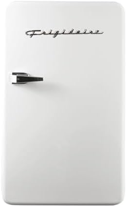 Frigidaire Retro Compact Refrigerator with Chiller, 3.2 cu ft Countertop Fridge, Built-In Bottle Opener, Rounded Corners, Premium, for Office, Bedroom, Dorm Room, Cabin, 18.5D x 20W x 31.5H (White) by Unknown