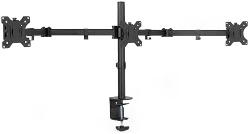 VIVO Triple Monitor Adjustable Desk Mount, Articulating Tri Stand, Holds 3 Screens up to 24 inches, Black, STAND-V003Y by VIVO