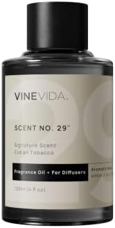 VINEVIDA [4 Fl Oz] Cuban Tobacco Fragrance Oil for Cold Air Diffusers, Essential Oils for Diffuser Oil Refill & Air Freshener Room Spray by VINEVIDA