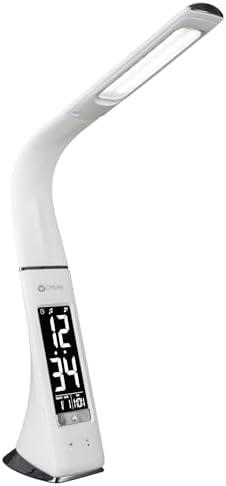 OttLite Thrive ClearSun LED Lamp with USB, White by Ottlite
