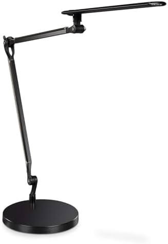 UPLIFTDESK E7 LED Desk Lamp - Adjustable 3 Color Modes, Dimmable Home Office Desk Light for Standing Desk, Dual Monitors, Aluminum Task Lamp (Black Base) by UPLIFTDESK
