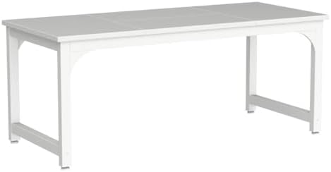 Tribesigns 70.8”Executive Desk, Large Office Computer Desk with Thicken Frame, Modern Simple Workstation Business Furniture for Home Office, White - Image 4