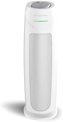 GermGuardian HEPA Indoor Large Room Air Purifier for Home - Pet Dander, Dust, Pollen, Smoke, and Odors in Bedroom, Office, and Kitchen - Air Quality Monitor and UV-C Light Combo - White by GuardianTechnologies