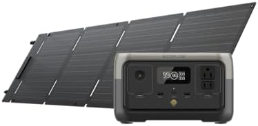 EF ECOFLOW Portable Power Station RIVER 2 240& 60W Solar Panel,256Wh 300W by Unknown