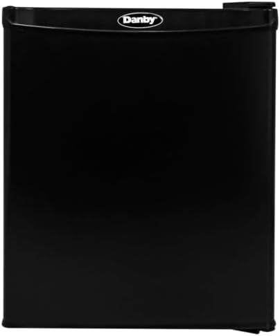 Danby DAR010A1BDB 1 Cu.Ft. Mini Fridge, For Desks, Work From Home Office, Bedroom, Bathroom, Small Compact Refrigerator In Black With Ultra Quiet Silencer by DanbyAppliances