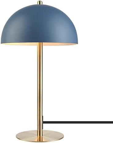 Globe Electric 15" Matte Blue Desk Lamp with Matte Brass Accents by GlobeElectric