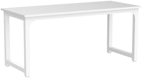 Tribesigns 63”Executive Desk, Large Office Computer Desk with Thicken Frame, Modern Simple Workstation Business Furniture for Home Office, White - Image 4