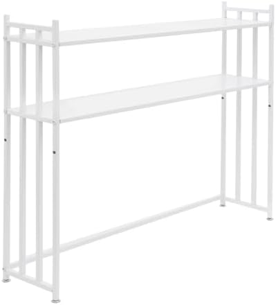 2-Tier Metal Desk Shelf, 45.2 Inch Desktop Bookshelf Organizer by MARTEXBUY