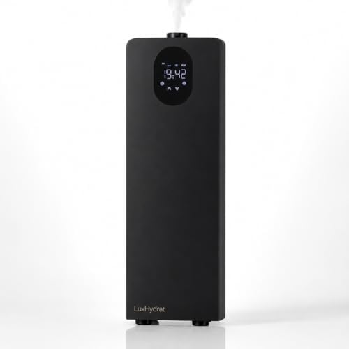 Waterless Essential Oil Diffuser, Smart App Controlled Scent Diffuser for Large Room, Covers Up to 6000 Sq Ft, Quiet Aroma Diffuser for Home Hotel Office (Black) by Unknown