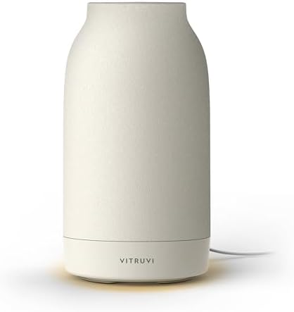 Vitruvi Air Waterless Diffuser for Home, 1500 Sq Ft Coverage | Diffusers for Home, Oil Diffuser, Housewarming Gift, Ceramic Finish, 5 Adjustable Scent Strengths | White by Unknown