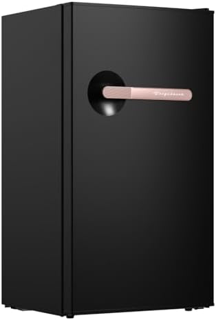 Frigidaire Retro Mini Fridge, Energy Saving, Adjustable Thermostat Control, 3.1 Cu Ft, Black-Rose Gold - Image 2