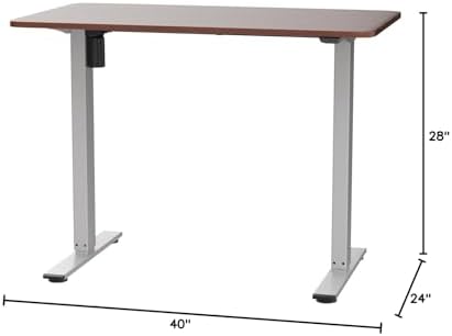 FLEXISPOT EN1 40"x24" One-Piece Standing Desk, Mahogany - Image 3