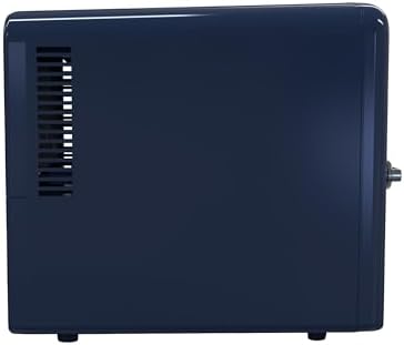 Frigidaire Mini Personal Fridge Cooler, 1 Gal Capacity fits 9 Cans, Includes Plugs for Home Outlet & DC Charger - 9.84" D x 7.09" W x 10.35" H, Indigo Denim Fabric Door - Image 4