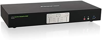 IOGEAR 2-Port Dual View DisplayPort KVMP Switch - 4K 60Hz - 2 DisplayPort In Per Channel - 2-Port USB 3.1 Hub 5Gbps - Keyboard Mouse Input - 7.1 HD Audio - Front Panel Selector - TAA Mac/Win - GCS1942 - Image 2