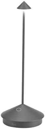 Zafferano, Pina Pro, Rechargeable Cordless Lamp, Dark Gray by ZafferanoLightingTableware