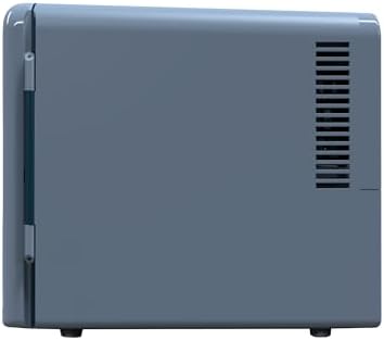 Frigidaire Mini Personal Fridge Cooler, 1 Gal Capacity fits 9 Cans, Includes Plugs for Home Outlet & DC Charger - 9.84" D x 7.09" W x 10.35" H, Light Washed Denim Fabric Door - Image 4