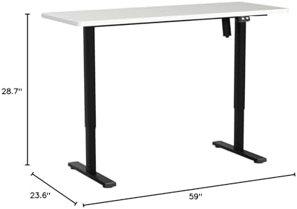 VIVO White 60 x 24 in Standing Desk, DESK-KIT-B06W - Image 3