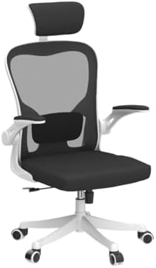 Monhey Office Chair, Ergonomic Office Chair with Lumbar Support & 3D Headrest & Flip Up Arms Home Office Desk Chairs Rockable Computer Chair Multi-Angle from 90° to 130° with 350LBS CapacityChair - Image 5