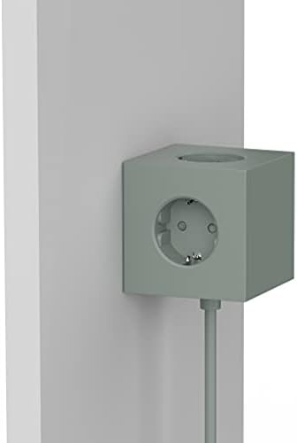 Avolt Square 1 Power Cube | Iconic Scandinavian Design Power Strip with USB Ports | 3 Type B Outlets, Fast Charging | Magnetic Base, 5.9ft Cord | Red Dot Award-Winner (Green, USB A - 5.9ft) - Image 6
